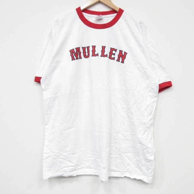 XL★古着 半袖 ビンテージ Tシャツ メンズ 00年代 00s ミュレン 大きいサイズ コットン クルーネック 白 ホワイト リンガー 25sep09 中古