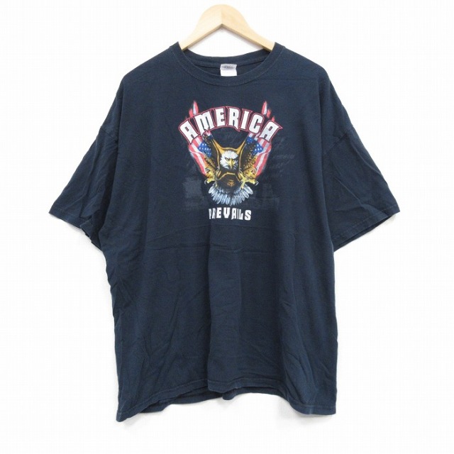 00s 半袖Tシャツ 鳥 ネイビー XL | 古着