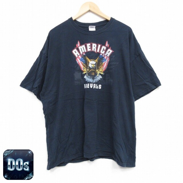 00s 半袖Tシャツ 鳥 ネイビー XL | 古着