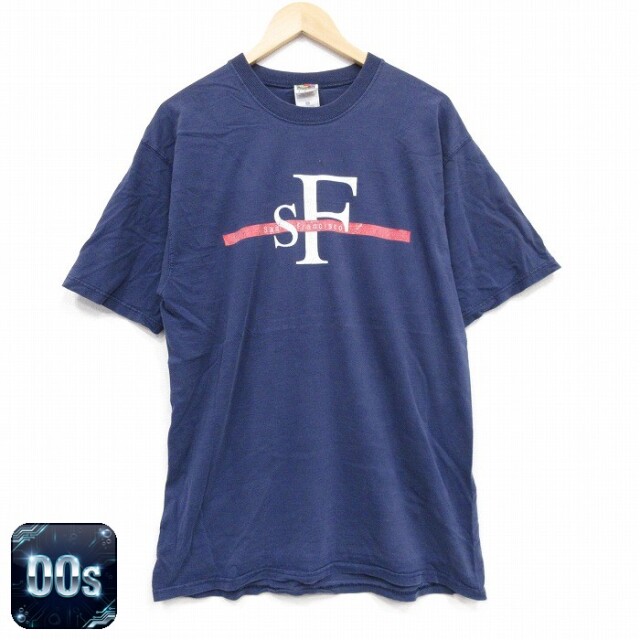 フルーツオブザルーム 00s 半袖Tシャツ サンフランシスコ ネイビー XL | 古着