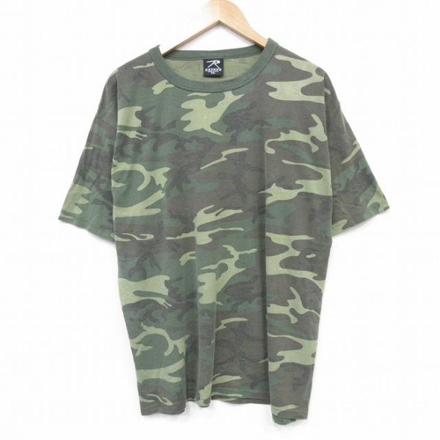 ロスコ 90s 半袖Tシャツ ウッドランドカモ グリーン XL | 古着