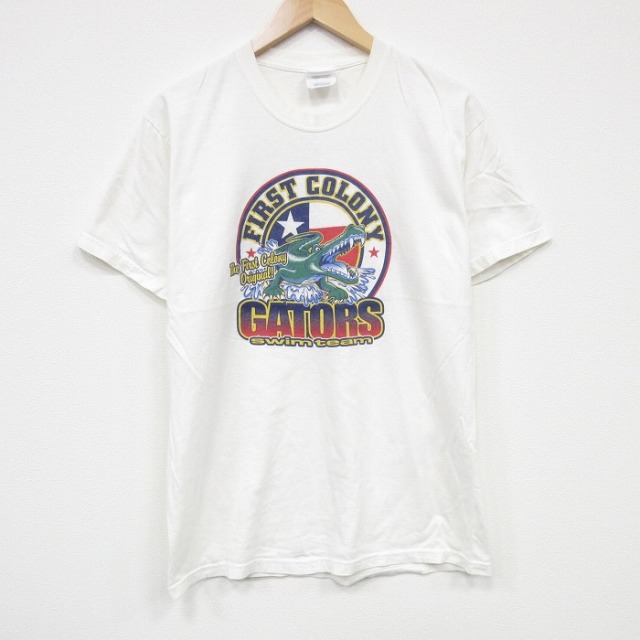 ヘインズ 00s 半袖Tシャツ ワニ ホワイト M | 古着