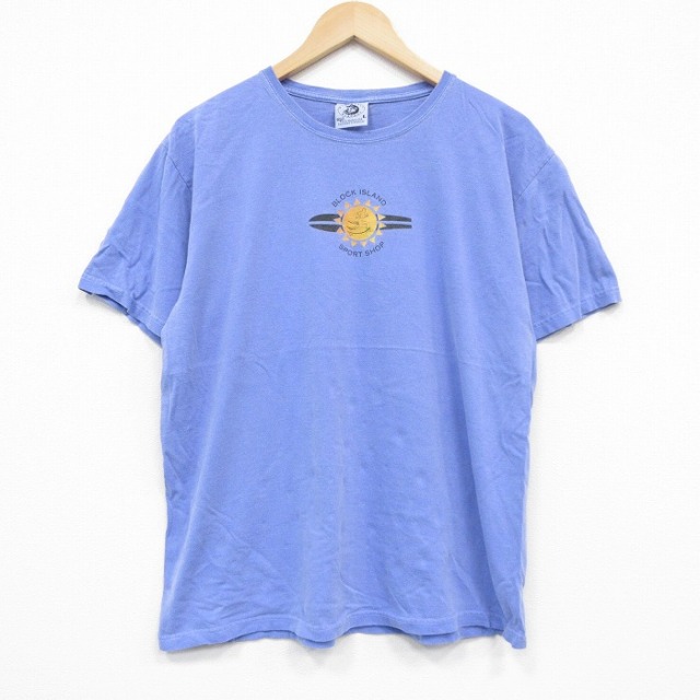 00s 半袖Tシャツ スポーツショップ ネイビー L | 古着