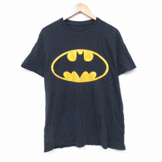 L★古着 半袖 Tシャツ メンズ DCコミックス バットマン BATMAN クルーネック 黒 ブラック 25sep10 中古