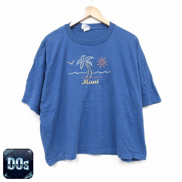ジャージーズ 00s 半袖Tシャツ マウイ刺繍 ネイビー XL | 古着