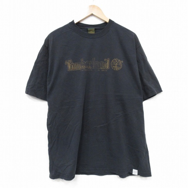 ティンバーランド 90s 半袖Tシャツ ビッグロゴ ブラック XL | 古着
