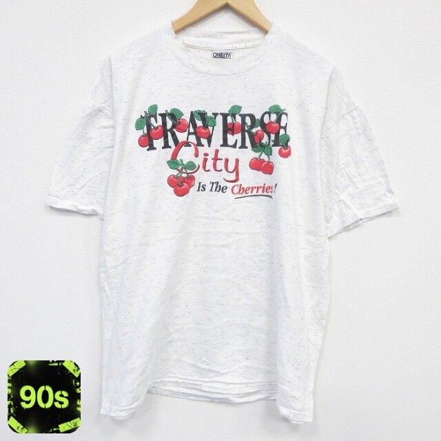 オニータ 90s 半袖Tシャツ サクランボ ホワイト XL | 古着