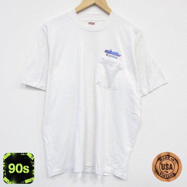 フルーツオブザルーム 90s 半袖Tシャツ カーニバルクルーズ ホワイト XL | 古着