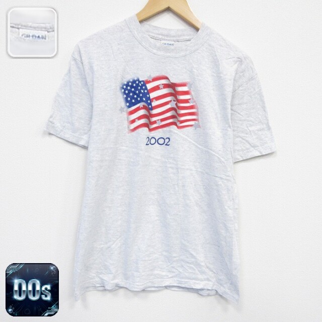 00s 半袖Tシャツ 星条旗 グレー M | 古着