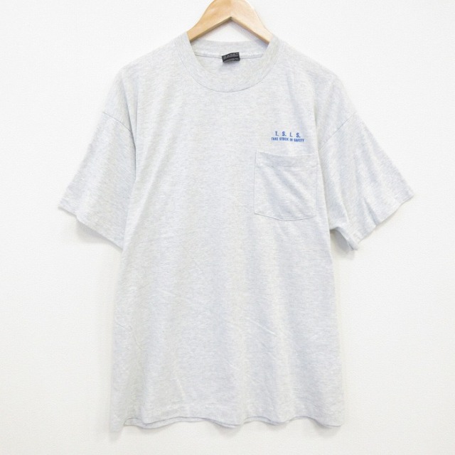 フルーツオブザルーム 90s 半袖Tシャツ 胸ポケット グレー XL | 古着