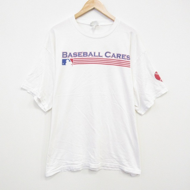 リー 00s 半袖Tシャツ MLBビッグロゴ ホワイト XL | 古着