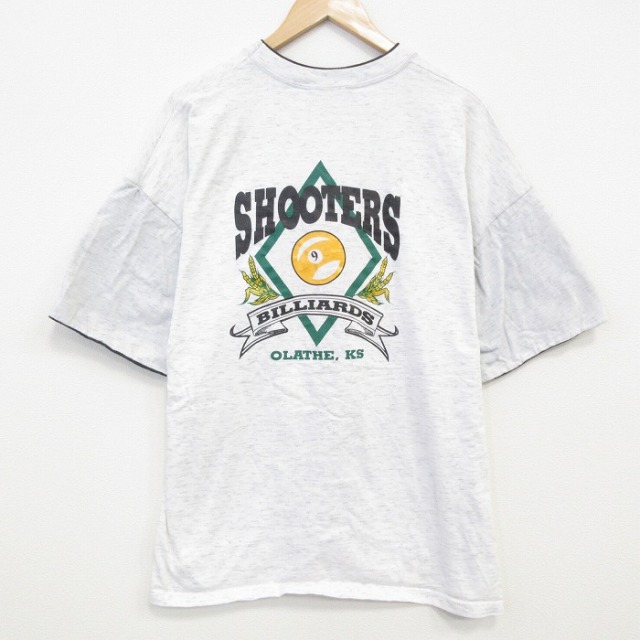 90s 半袖Tシャツ ビリヤード グレー XL | 古着