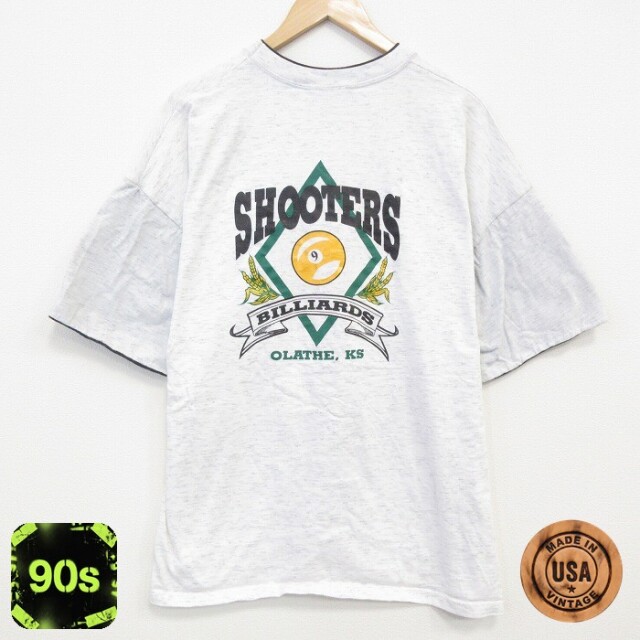 90s 半袖Tシャツ ビリヤード グレー XL | 古着