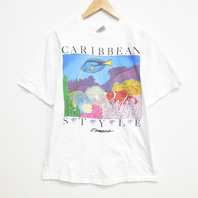 90s 半袖Tシャツ 魚 ホワイト L | 古着