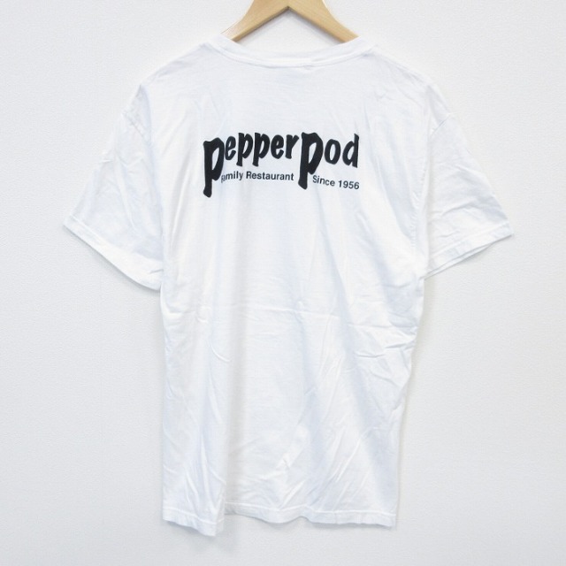 【20%OFF】L★古着 ヘインズ Hanes 半袖 ビンテージ Tシャツ メンズ 00年代 00s Pepper Pod コットン クルーネック 白 ホワイト 25sep11 中古