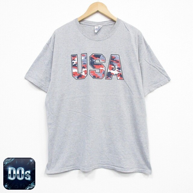 ヘインズ 00s 半袖Tシャツ USAロゴ グレー XL | 古着