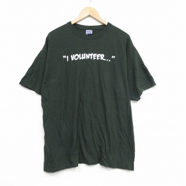 00s 半袖Tシャツ VOLUNTEER グリーン XL | 古着
