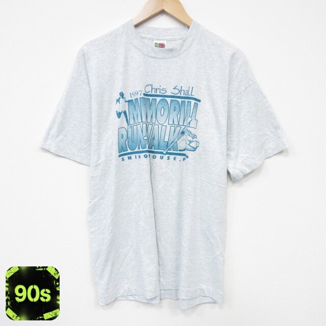フルーツオブザルーム 90s 半袖Tシャツ メモリアル グレー XL | 古着