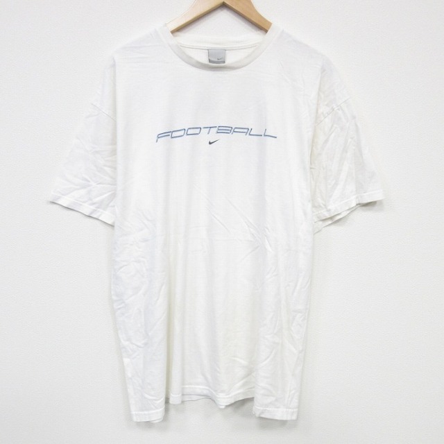 【50%OFF】ナイキ 00s 半袖Tシャツ フットボール ホワイト XL | 古着