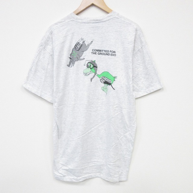 オニータ 90s 半袖Tシャツ 鳥イノシシ グレー XL | 古着