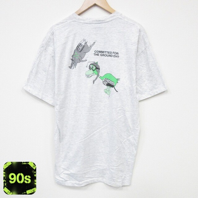 オニータ 90s 半袖Tシャツ 鳥イノシシ グレー XL | 古着
