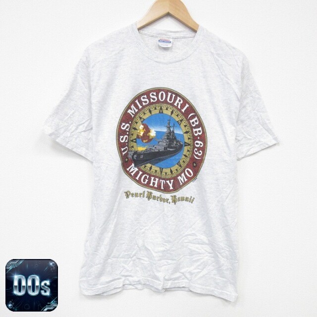 ヘインズ 00s 半袖Tシャツ 軍艦 グレー M | 古着