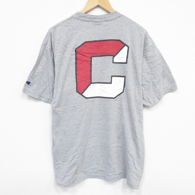 XL★古着 チャンピオン champion 半袖 ビンテージ Tシャツ メンズ 00年代 00s C 大きいサイズ クルーネック グレー 霜降り 25sep13 中古