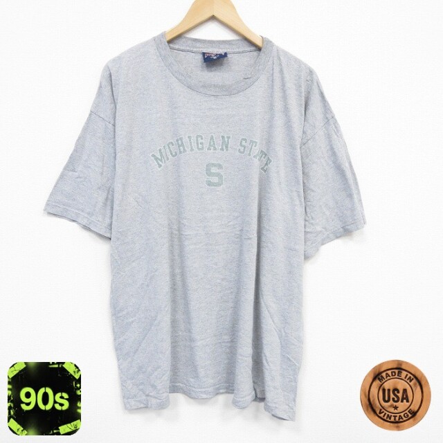 ジャンスポーツ 90s 半袖Tシャツ ミシガン グレー XL | 古着