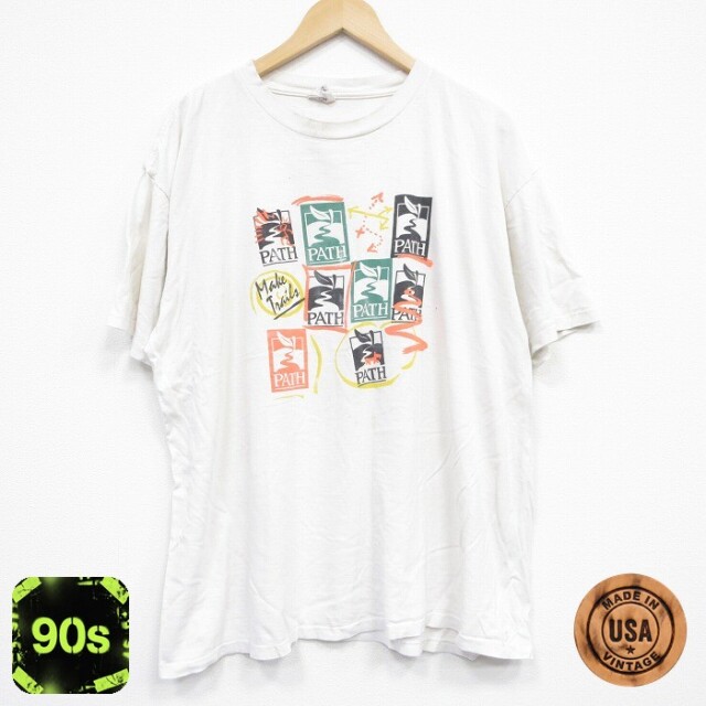 オニータ 90s 半袖Tシャツ PATH ベージュ XL | 古着