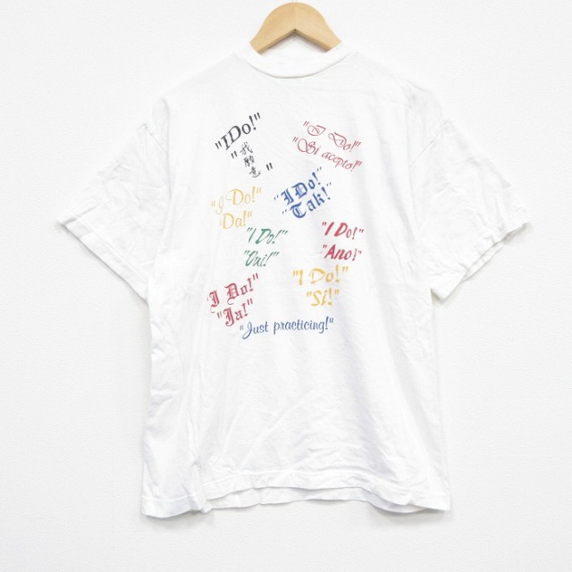 L★古着 半袖 ビンテージ Tシャツ メンズ 00年代 00s I DO コットン クルーネック 白 ホワイト 25sep13 中古