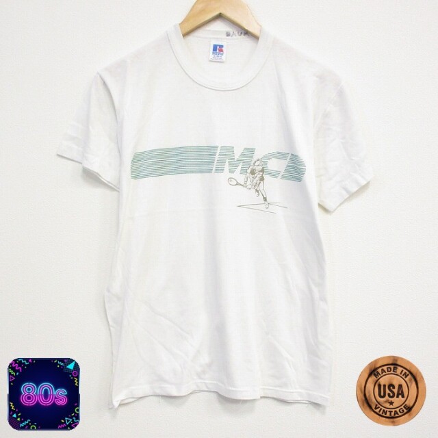 ラッセル 80s 半袖Tシャツ テニス ホワイト M | 古着