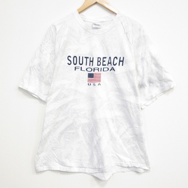 ヘインズ 00s 半袖Tシャツ サウスビーチ ホワイト XL | 古着