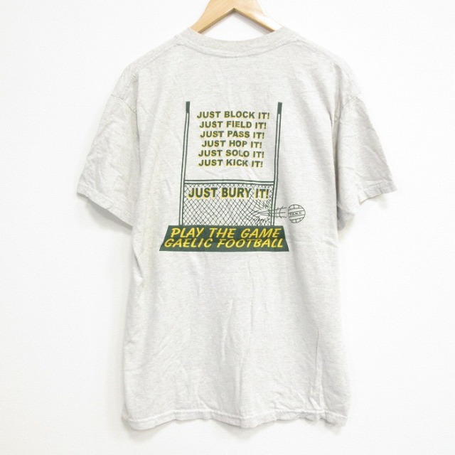 00s 半袖Tシャツ メッセージ グレー XL | 古着