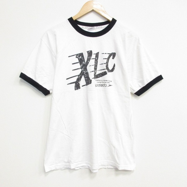 M★古着 半袖 ビンテージ Tシャツ メンズ 00年代 00s XLC コットン クルーネック 白 ホワイト リンガー 25sep16 中古