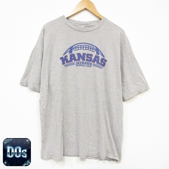 【50%OFF】アディダス 00s 半袖Tシャツ カンザスジェイホークス グレー XL | 古着