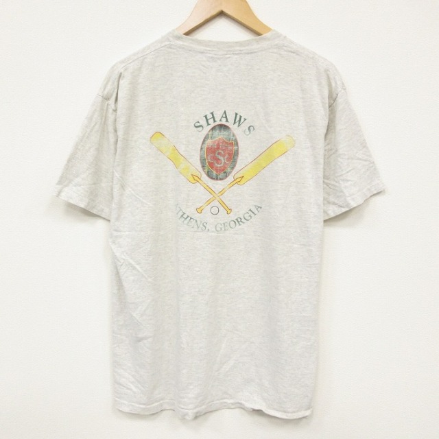 90s 半袖Tシャツ SHAWS 霜降り グレー XL | 古着