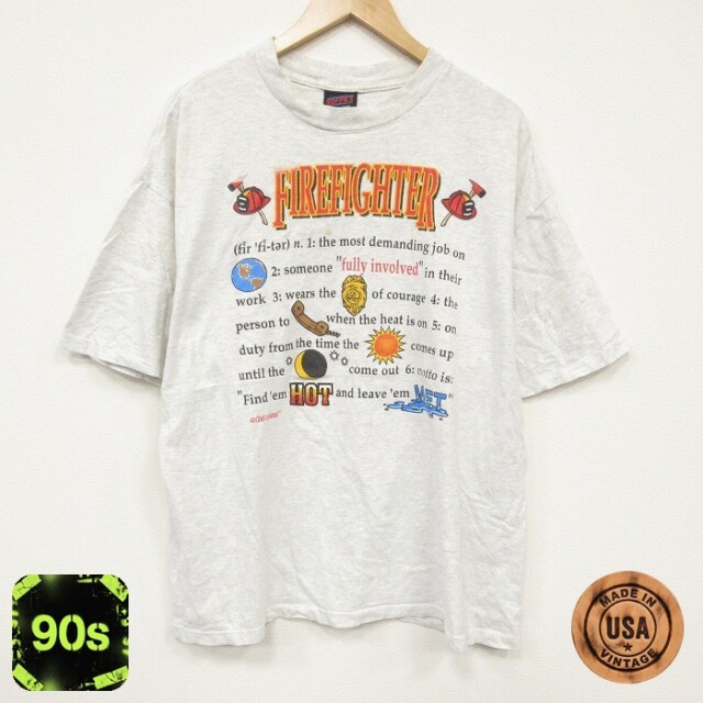 90s 半袖Tシャツ メッセージ グレー XL | 古着