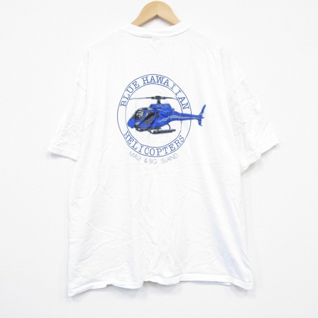 ヘインズ 00s 半袖Tシャツ ヘリコプター ホワイト XL | 古着