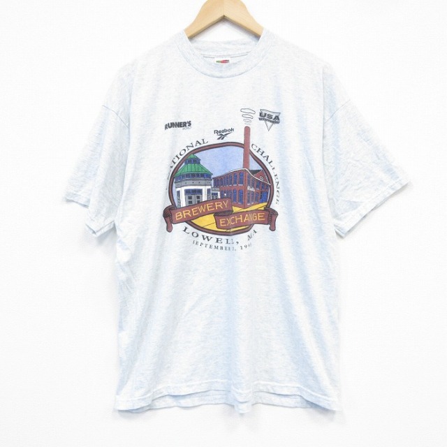 フルーツオブザルーム 90s 半袖Tシャツ 工場企業広告 グレー XL | 古着