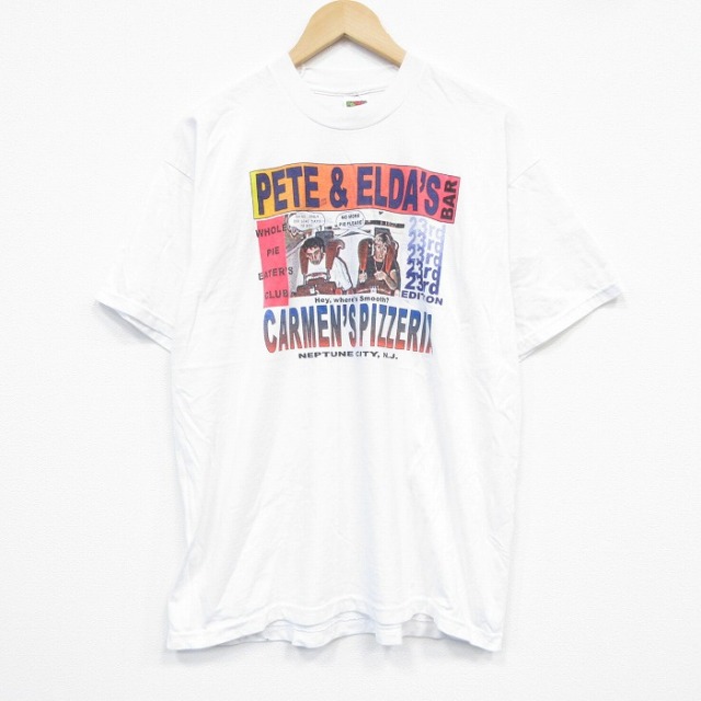 XL★古着 フルーツオブザルーム 半袖 ビンテージ Tシャツ メンズ 00年代 00s PETE クルーネック 白 ホワイト 25sep17 中古