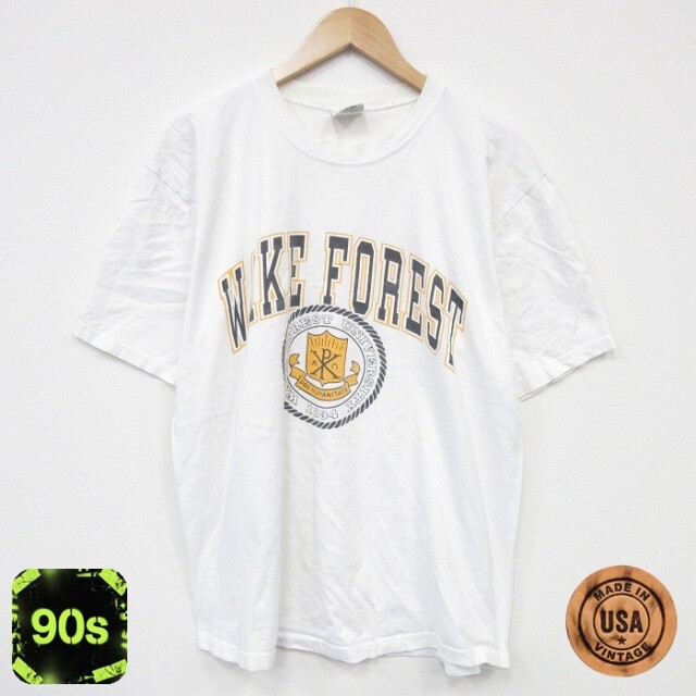 90s 半袖Tシャツ WAKE ホワイト XL | 古着