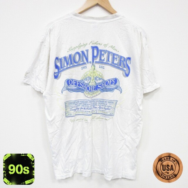 90s 半袖Tシャツ SIMON ホワイト XL | 古着