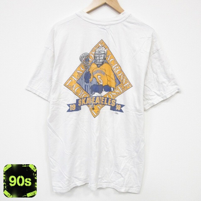 ヘインズ 90s 半袖Tシャツ ラクロス ホワイト XL | 古着