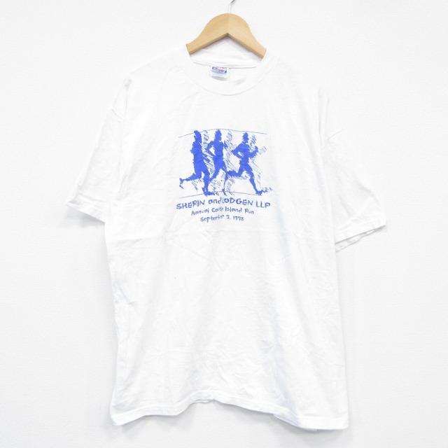 ヘインズ 90s 半袖Tシャツ ランナー ホワイト XL | 古着