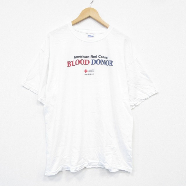 00s 半袖Tシャツ BLOOD ホワイト XL | 古着