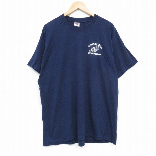 ジャージーズ 00s 半袖Tシャツ ボール ネイビー XL | 古着