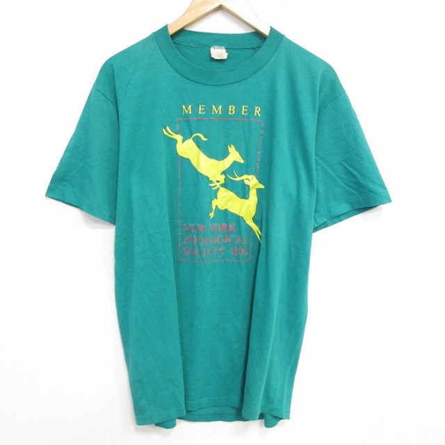 80s 半袖Tシャツ シカ グリーン L | 古着
