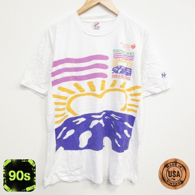 【50%OFF】ジャージーズ 90s 半袖Tシャツ 足跡 ホワイト XL | 古着