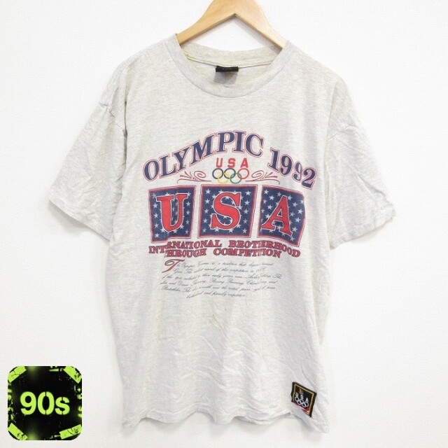 90s 半袖Tシャツ USAオリンピック グレー XL | 古着