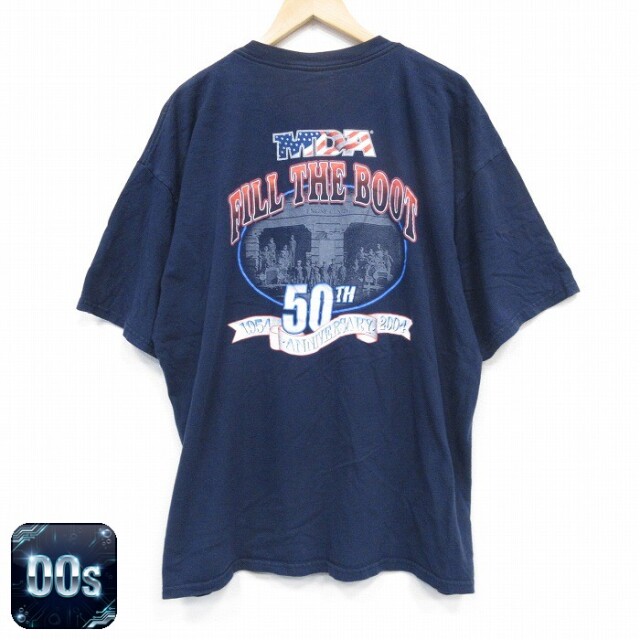 00s 半袖Tシャツ ブーツ ネイビー XL | 古着